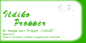 ildiko propper business card
